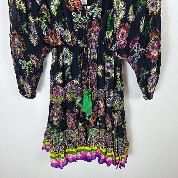 Alexis Holli Floral Mini Dress in Midnight Bloom Black Multicolor XS New - Picture 7 of 12